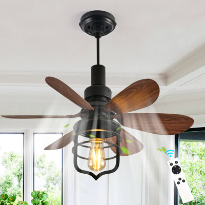 52cm Socket Ceiling Fan with Remote Control and Light Kit Included