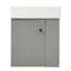 Armoire de salle de bain flottante de 21,6 pouces avec lavabo en céramique, trou de trop-plein, rangement à droite, tablettes ouvertes pour meuble-lavabo gris, portes simples à fermeture en douceur pour une utilisation silencieuse-121113790