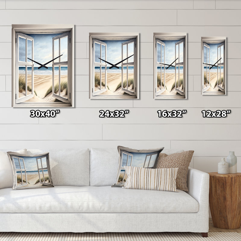 Janetha - Horloge murale de plage, H 28 po x l 12 po x P 1 po
