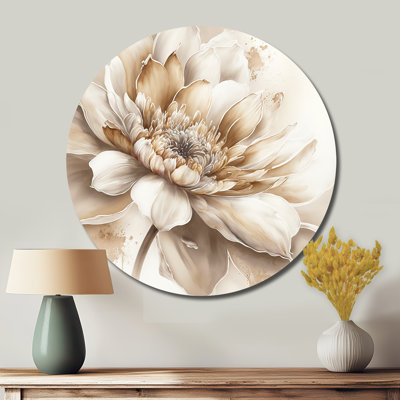 Hightower - Floral Round Metal Art