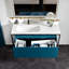 Ensemble de meuble-lavabo mural simple 40 po Makassar
