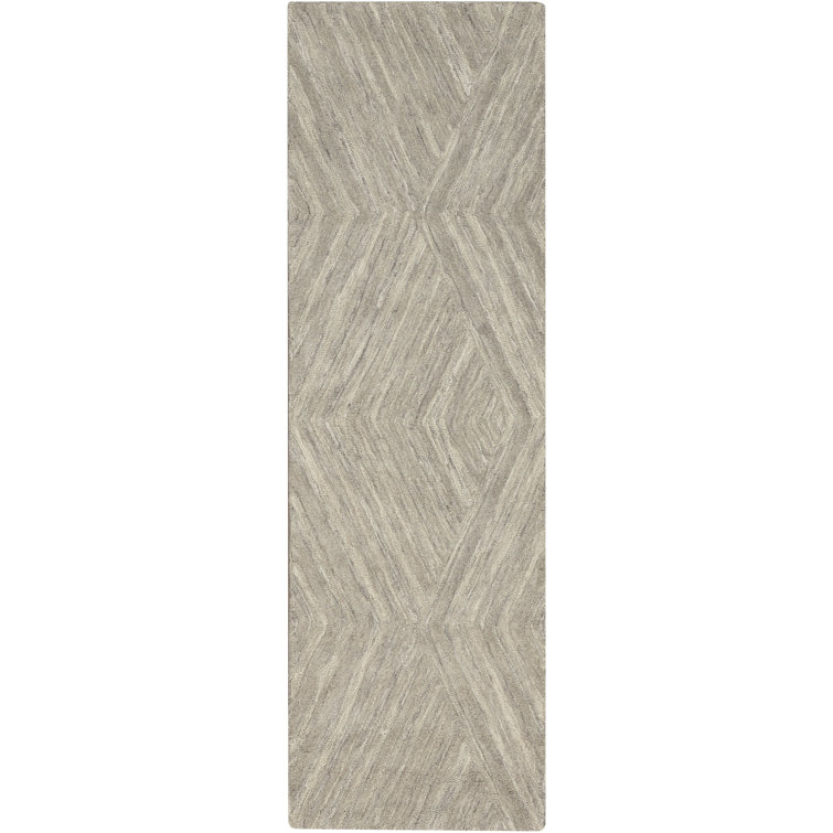 Ebern Designs Atyana Grey Modern Indoor Wool Rug