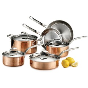 Legend Stainless Steel 5-ply Copper Core 14-piece Cookware Set