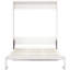 Lit et bureau en un - Solution d'économie d'espace pour la maison. Espace de travail blanc convertible. Armoire 61,5 po.