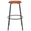 Laplace Upholstered Counter Stool with Metal Frame-1436632075