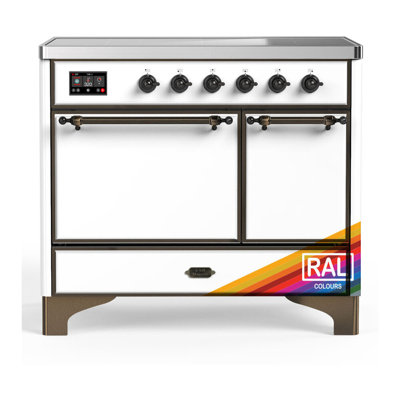 Cuisinière à induction de 40 pouces avec 6 éléments d'induction RAL (garniture brunie) Majestic III Series