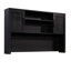 Bureau avec esthétique côtière, finition noire, rangement peu encombrant, 4 tablettes, gestion des câbles, pour les espaces de vie, économie, centre ouvert réglable, salle à manger et