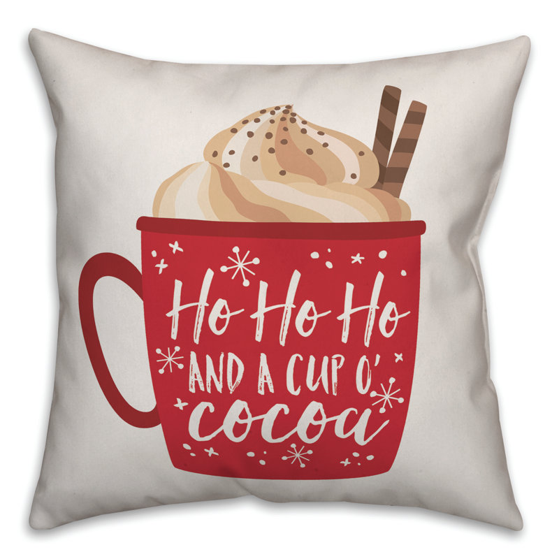 Coussin décoratif Ho Ho Ho and a Cup of Cocoa