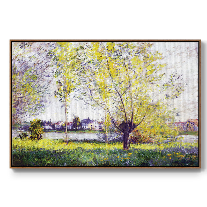 " The Willows, 1880 ", 17" H x 25" W x 2" D, Walnut Framed