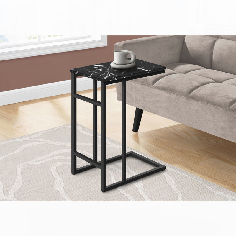 Table d'appoint moderne, table de bout en forme de C pour le salon, la chambre à coucher
