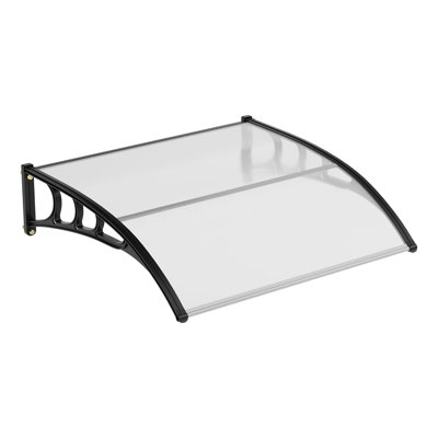 118.2" x 39.4" Window Awning Outdoor Polycarbonate Front Door Sun Shade with UV Rain Protection