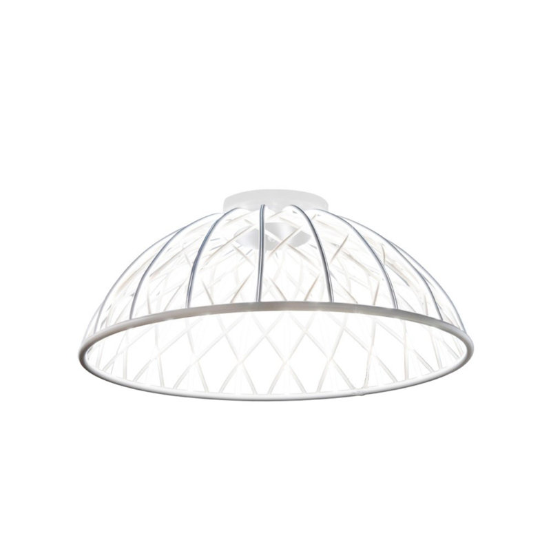 Lustre crème Elegant, structure en métal, 23,6 po de diamètre x 11,0 po de hauteur | 1 x douille DEL 55 W, lumière chaude 3 000 K, 5 500 Lm | Conception moderne en acrylique, parfaite pour le salon, la salle à manger et les entrées