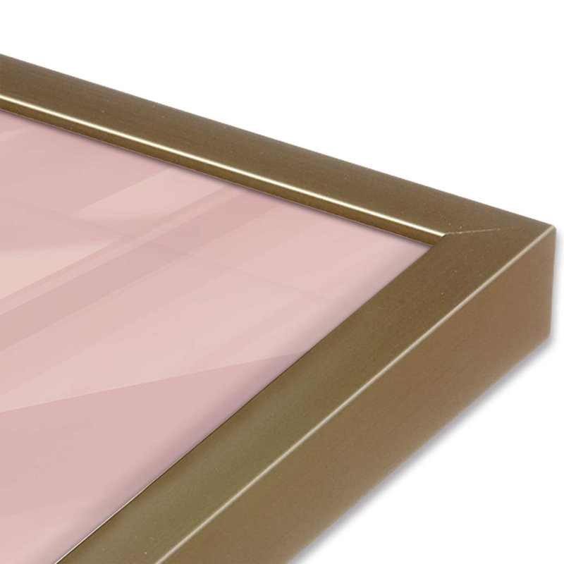 Impression sur roulettes rose Bauhaus Flow II, H 37,25 po x l 25,25 po x P 1,25 po, Reproduction encadrée sans passe-partout