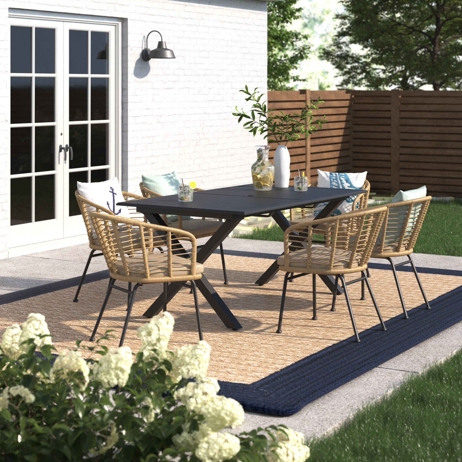 outdoor small dining table set