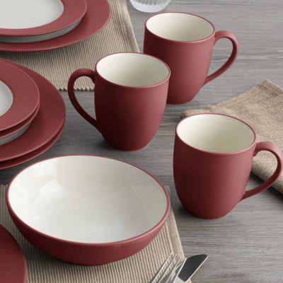 Noritake Colorwave 16-Piece Rim Dinnerware Set, Service for 4
