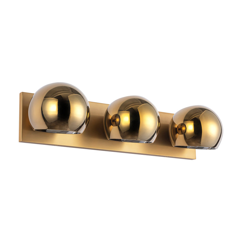 Willow Bath Bar, Brushed Gold, 3, Copper