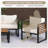 4-Piece Patio Conversation Set with Weather-Resistant Polyester Cushions for Backyard, Deck & Poolside Relaxation-1202086074