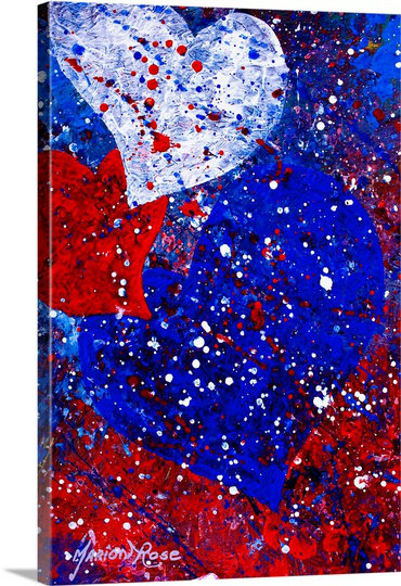 « heartfelt iii » par marion rose, reproduction d’art sur toile, H 36 po x l 24 po x P 1,25 po