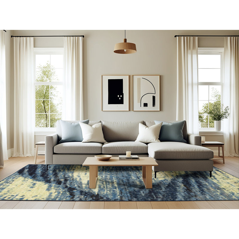 Abstract Indoor Rug, Rectangle 6' x 9'