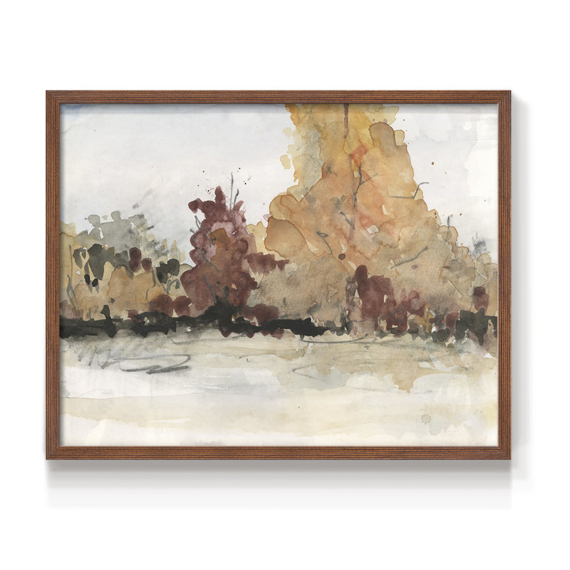 The Autumn View II - Reproduction encadrée - Restickable, Noyer, H 22 po x l 28 po