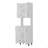 White Double Cabinet Kitchen Pantry With Open Storage