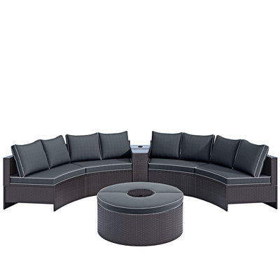 Ensemble de conversation modulaire avec coussins 6 pièces Tulloch