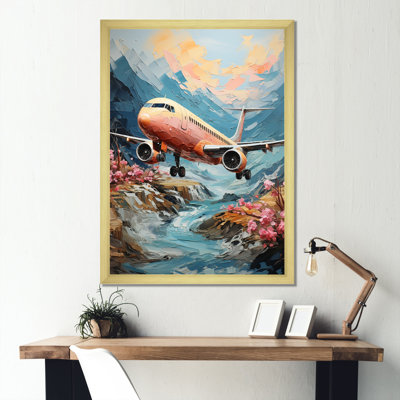 " Impressionist Aerial Plane Mid Flight "