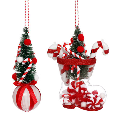 Candy Cane Ornament - 6 Inches Set Of 12