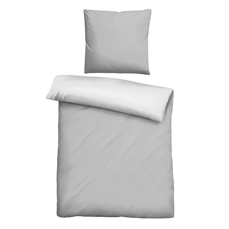 Mikrofaser-Bettwäsche, 155 x 220 cm - 1 Pillowcase (80 x 80 cm), Storm Grey