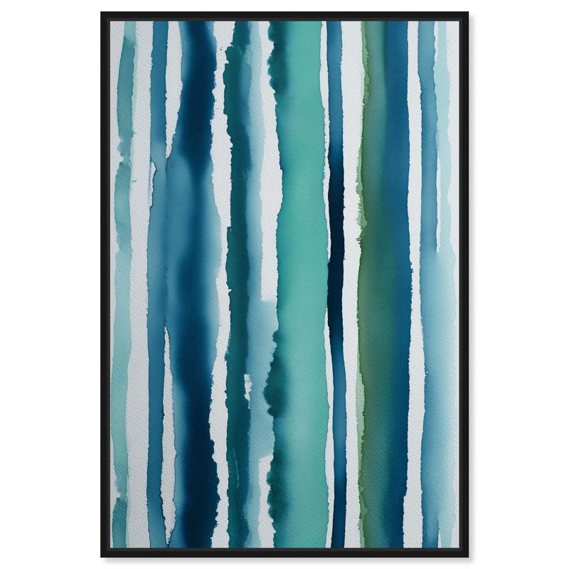 Glacier Glides, reproduction d'art sur toile par Art Remedy, cadre noir, 16 x 24, H 25 po x l 17 po, Structure noire
