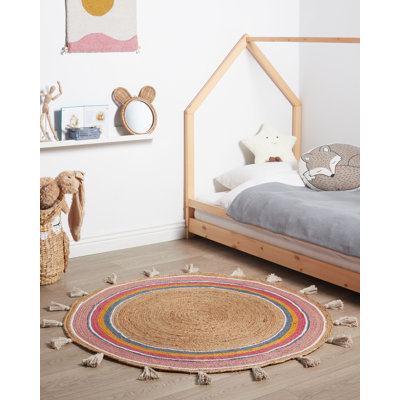 Round Millersburg Striped Hand Tufted 120cm X 120cm Area Rug