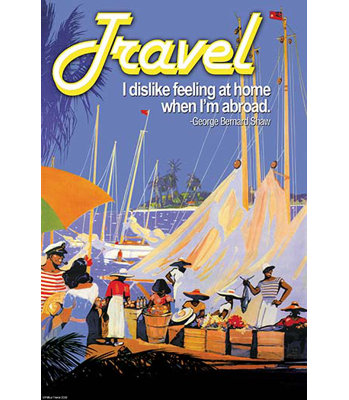 « travel » par wilbur pierce, affiche rétro