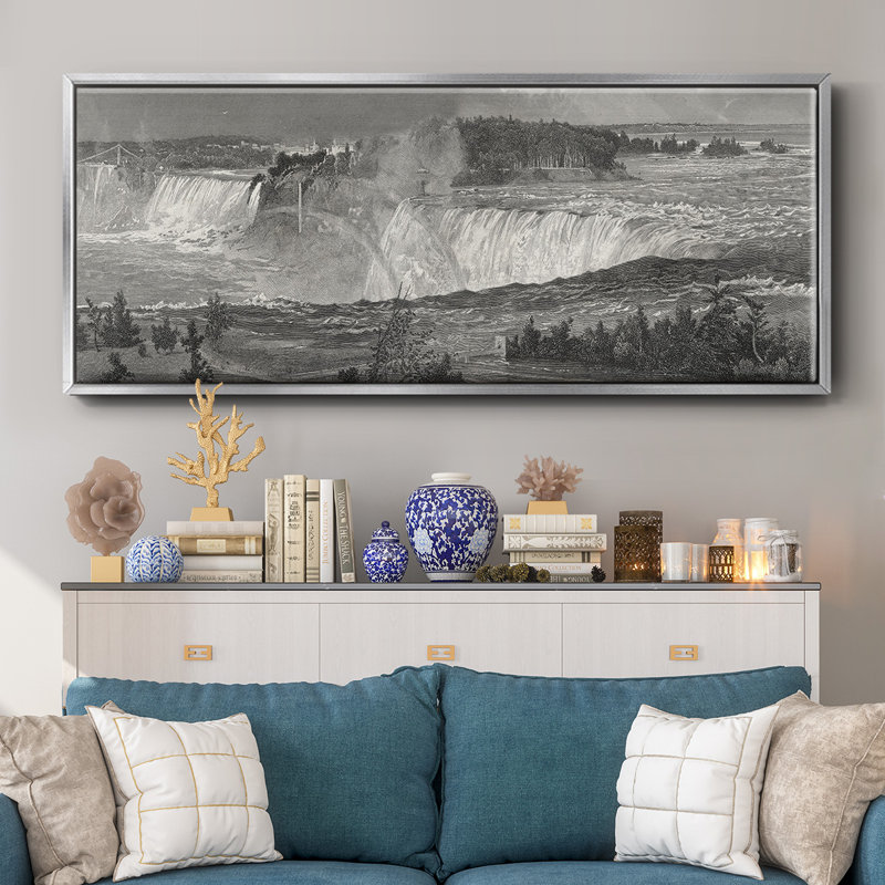 " Niagara ", Silver, 12" H x 30" W x 1.5" D