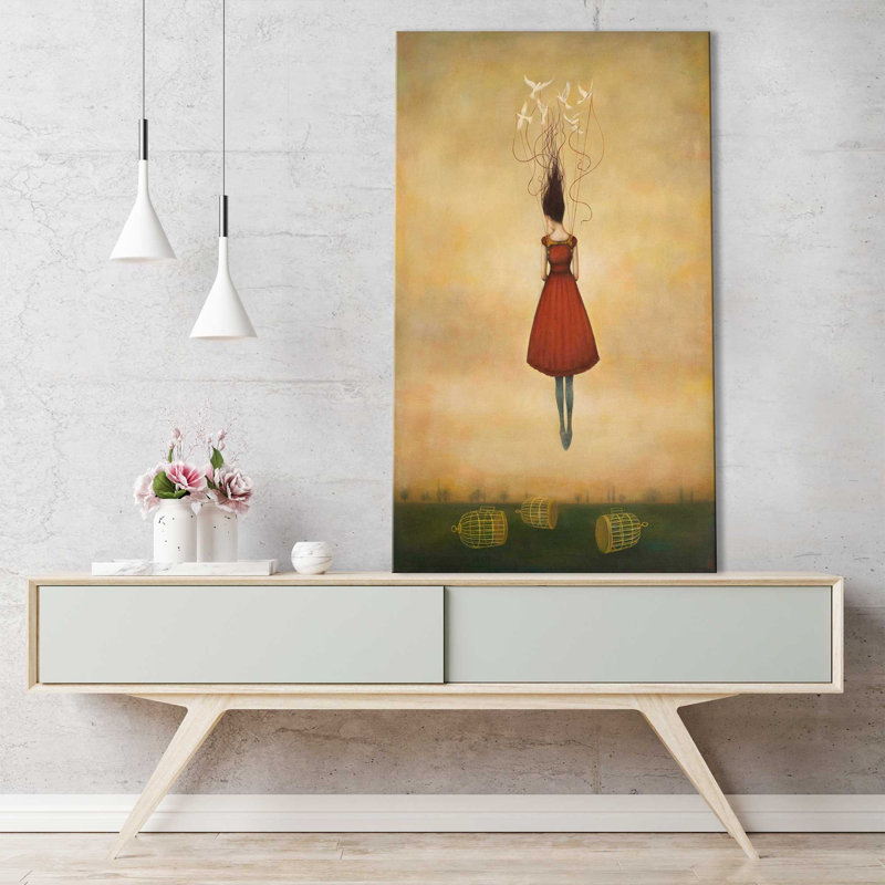 Suspension de l'incrédulité par Duy Huynh - Peinture, Toile tendue, H 30 po x l 18 po x P 1 po