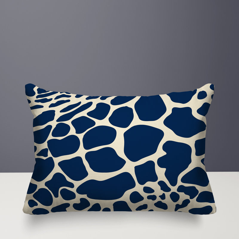 Oreiller rectangulaire réversible intérieur / extérieur Giro, Rectangle H 14 po x l 20 po, Bleu