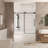 Frameless shower door 56-60 "W x 60"H, 1/4 "(6 mm) Clear Tempered Glass, Explosion Proof Film, Stainless Steel Handle, Matte Black-125502056