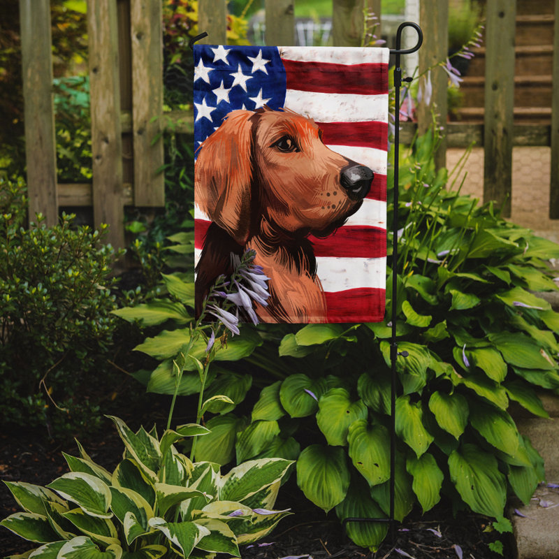 Polyester à 2 côtés 15 x 11 po drapeau de jardin, Chien polonais