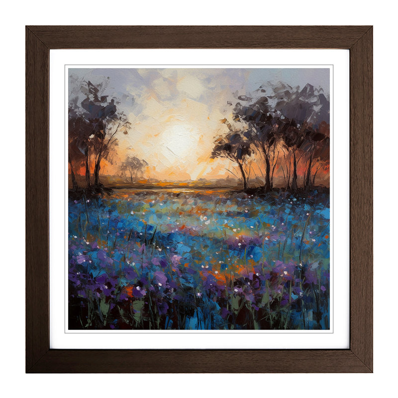 Single Picture Frame Print on Wood, Walnut