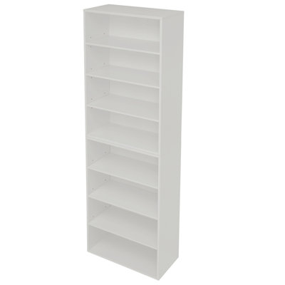 8 Tiers Floor Standing Standard Bookcases, Display Bookshelves With 6 Adjustable Shelves, Multi-Functional Double-Layer Wood Bookcase For Living Room, by Latitude Run