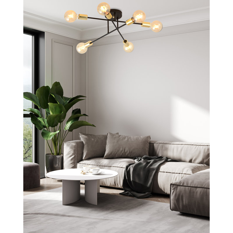 Murillo 6 - Light Sputnik Chandelier, Gold