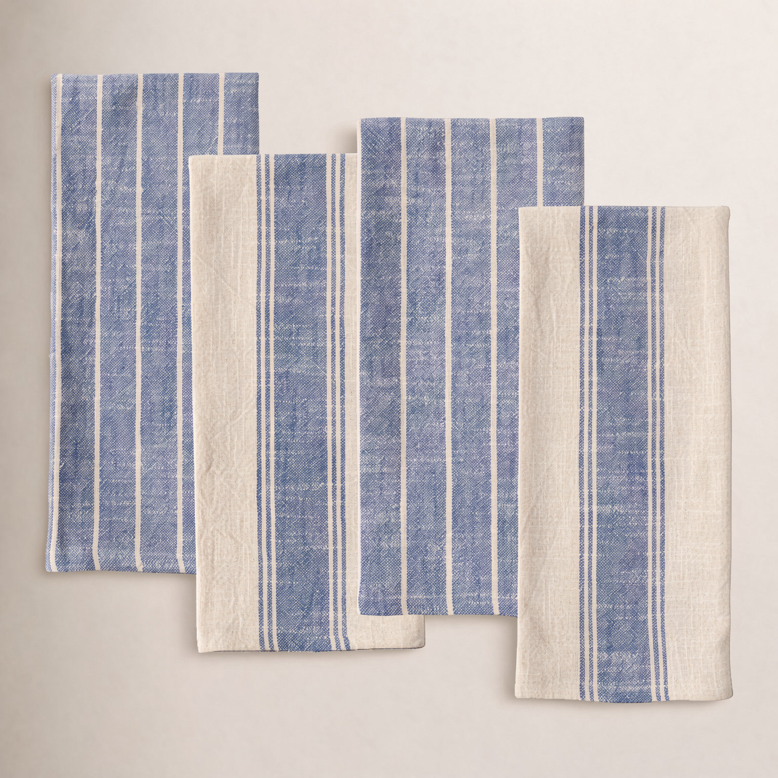 Damali Cotton Tea Towel, Navy