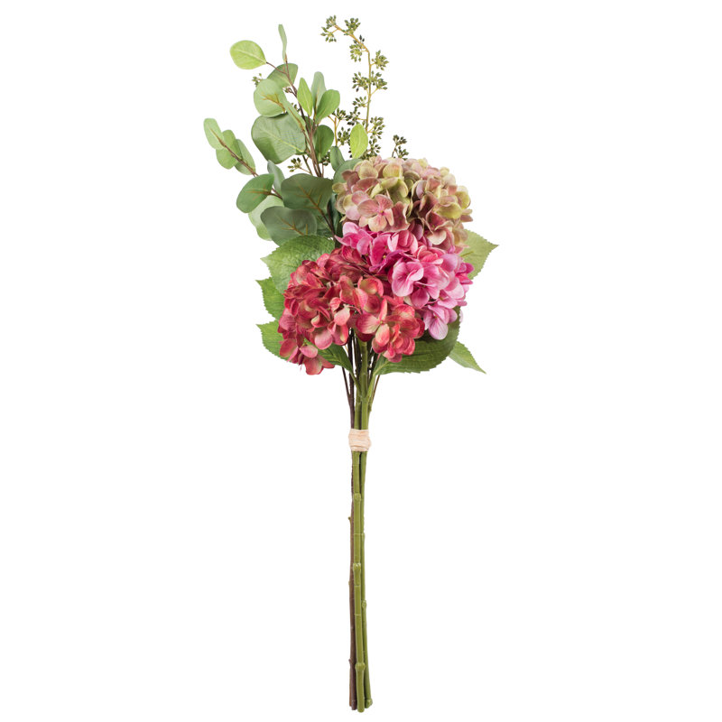 Bouquet d'hortensias artificiels 36 po, Mauve