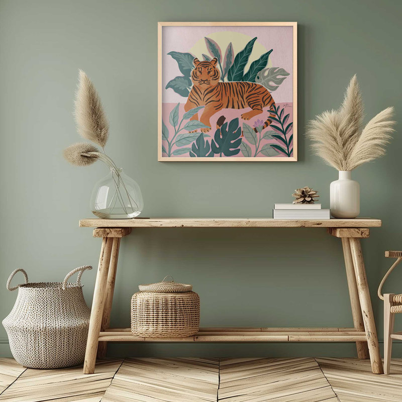 «Tiger Oasis», Or brossé, H 21,75 po x l 21,75 po