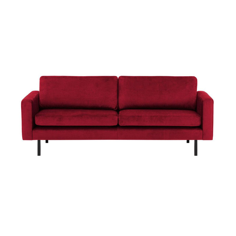 Lioni 3 Seater Velvet Sofa, Red