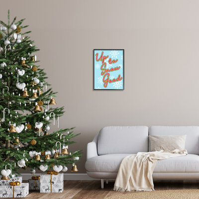«Up To Snow Good Witty Saying Snowflake», impression numérique sur estampe numérique par Lil