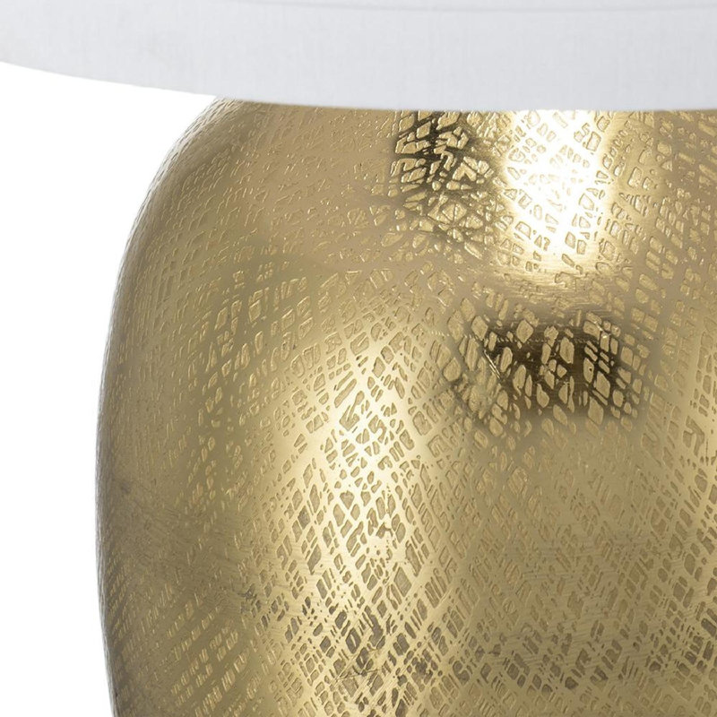 Lampe de table en métal Rafaelia, Nickel, H 31 po x l 18 po x P 18 po