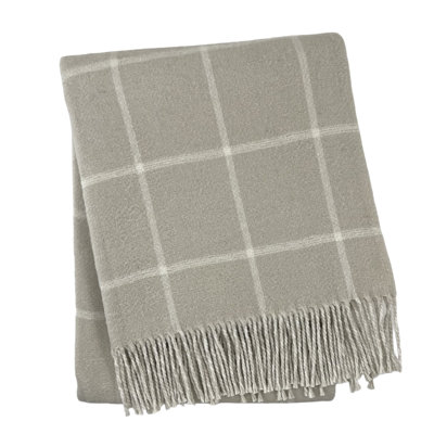 Windowpane Plaid Throw
