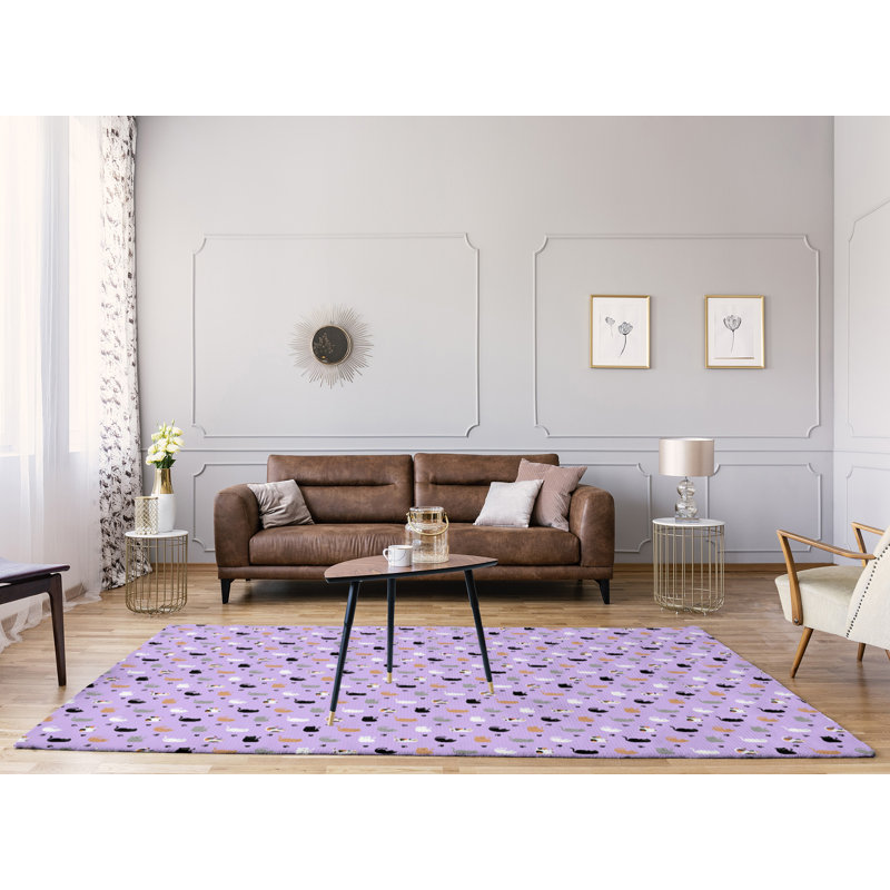 Tapis de la zone mauve chat, Rectangle 9 pi x 12 pi