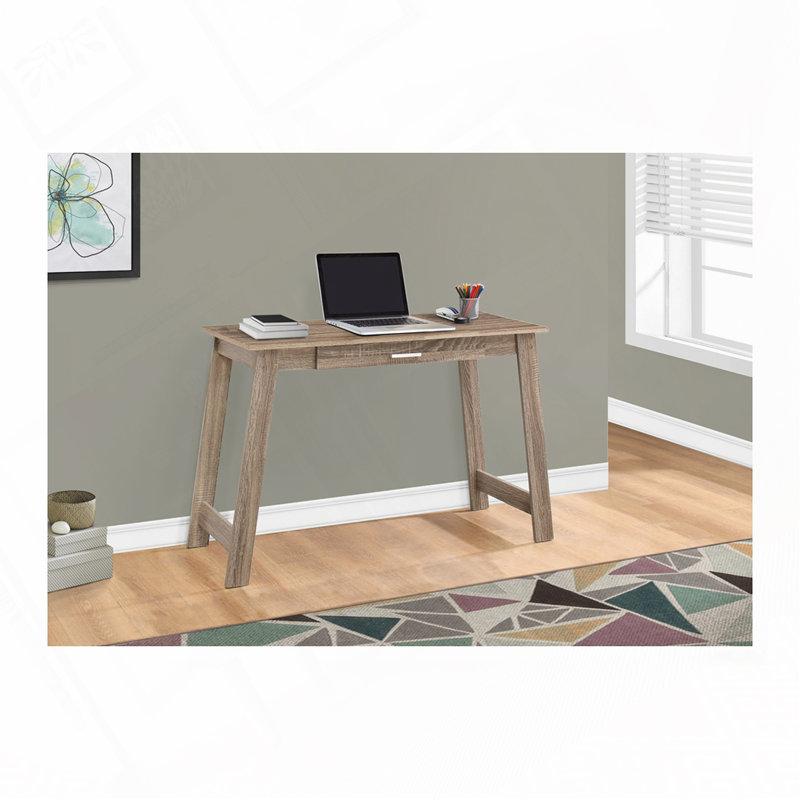 Bureau d'ordinateur à domicile avec tiroirs de rangement, Taupe