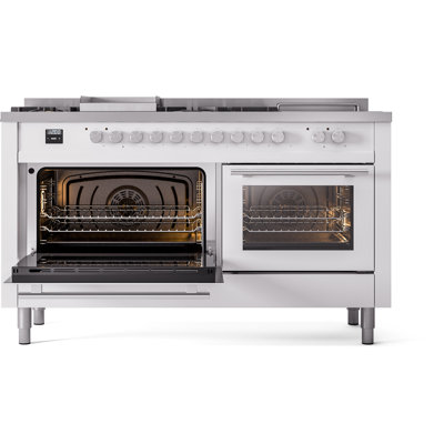 ILVE ProfessionalPlus II 60 Dual Fuel Range, knobs